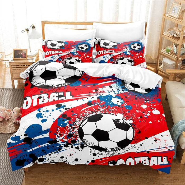 Sports Style Duvet Cover And Pillowcase Bedding Set