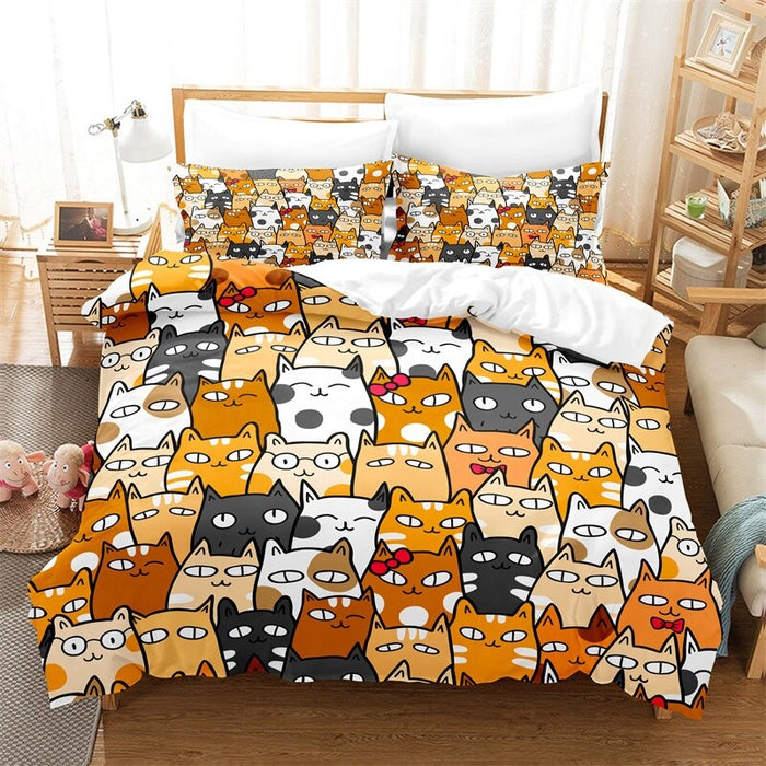 Cartoon Animal-Themed Bedding Set