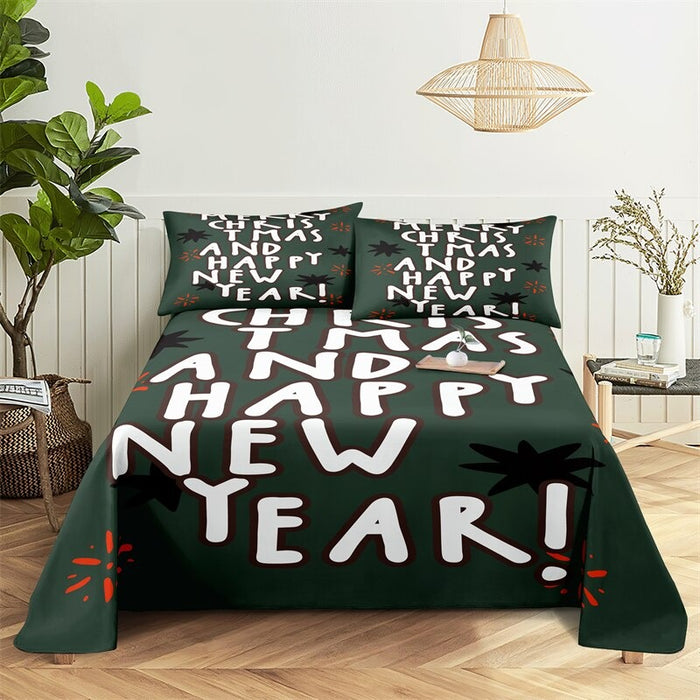 Christmas Themed Bed Sheets And Pillowcases Set