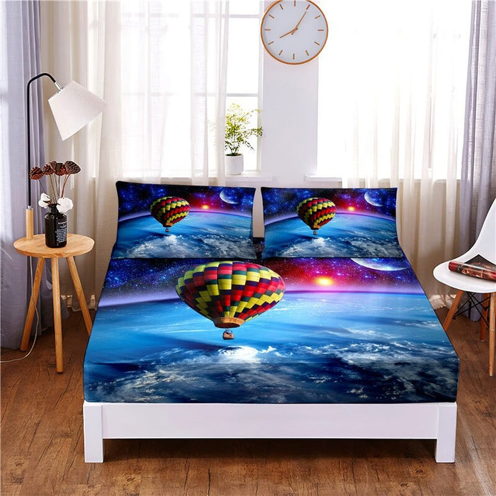 Hot Air Balloon Digital Printed 3 Pc Bedding Set