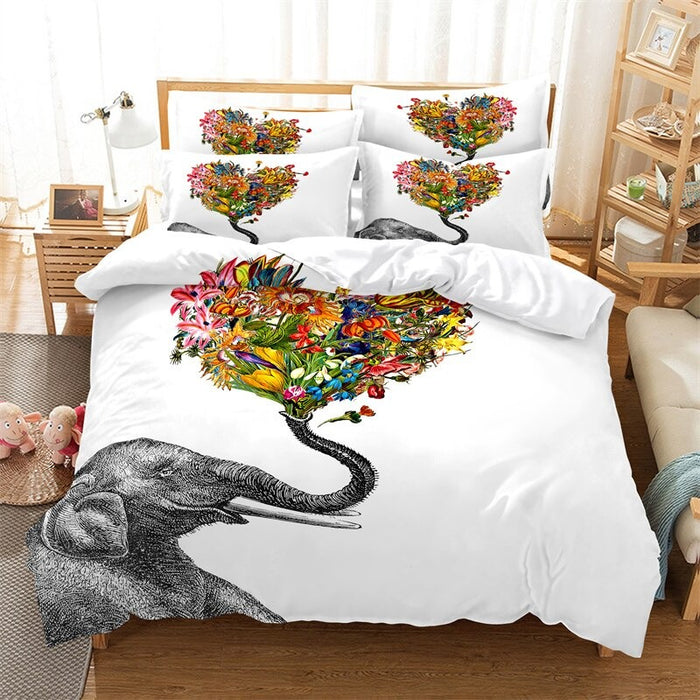 Animated Animals Digital Printed Bedding Set