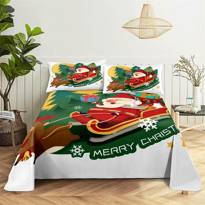 Santa Style Complete Bed Sheets And Pillowcases Set