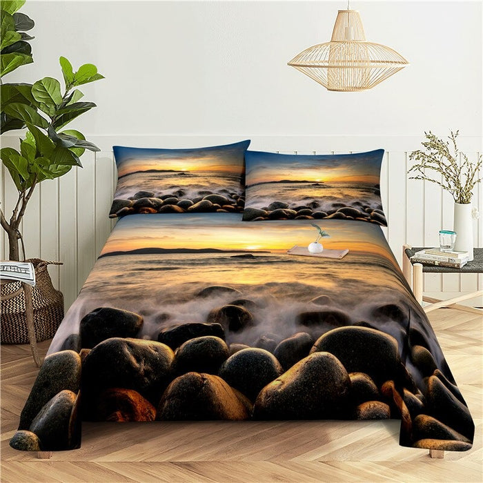 Marine Reef Bed Flat Bedding Set