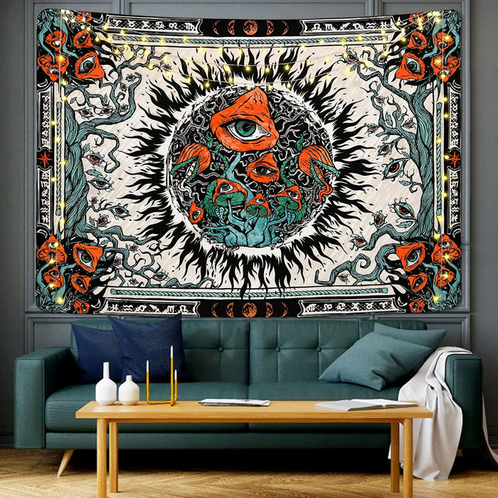 Mushroom Mandala Tapestry Wall Hanging Tapis Cloth