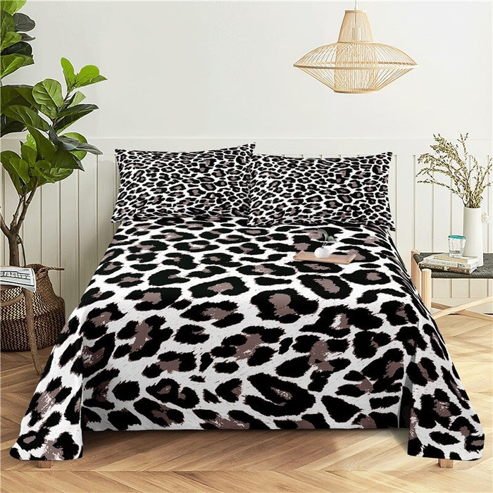 Camouflage And Pattern Color Printed Bed Flat Bedding Set