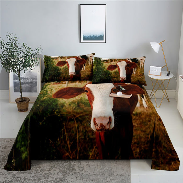 Cow Digital Print Bedding Set