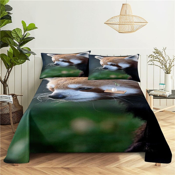 Dog Woof Printed Flat Bedding Set