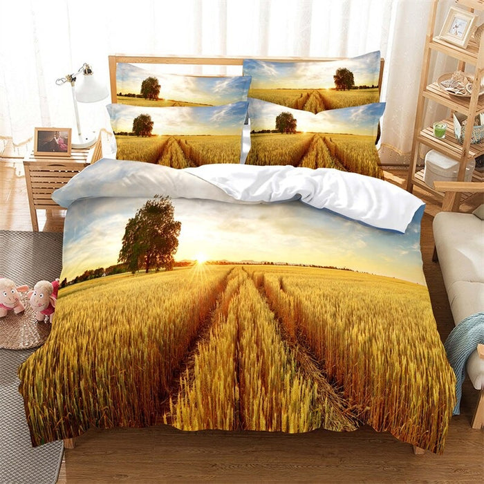 Landscape Scenery Digital Printed Bedding Set