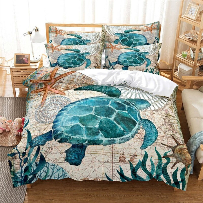 Animal & Cartoon Pattern Duvet Cover And Pillowcase Set