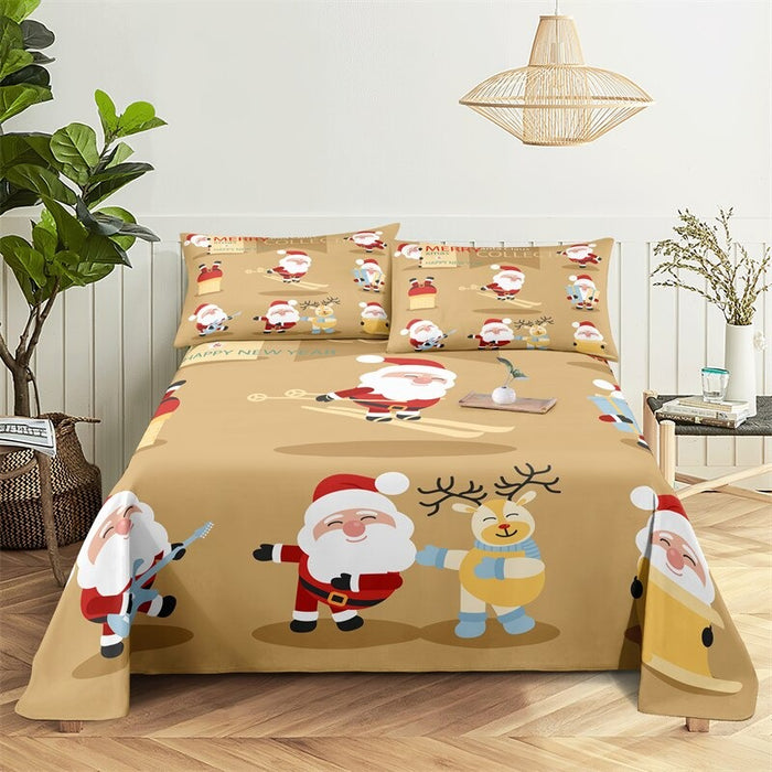 Christmas Decorations Style Complete Bed Sheets And Pillowcases Set