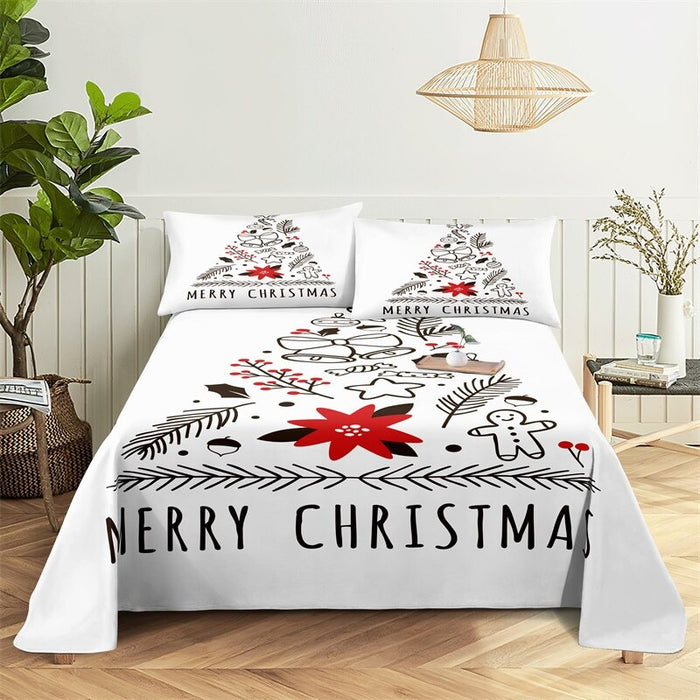 Christmas Bed Sheets And Pillowcases Complete Set