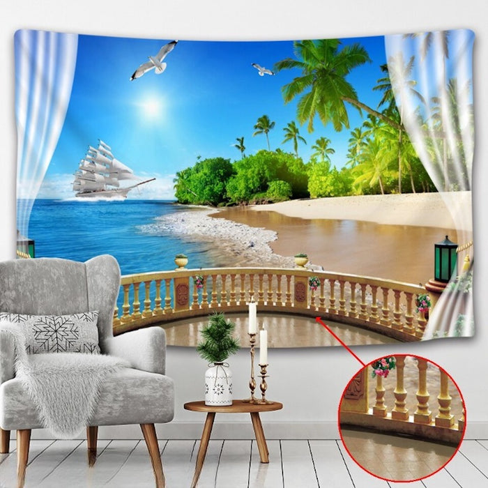 Scenic View Tapestry Wall Hanging Tapis Cloth