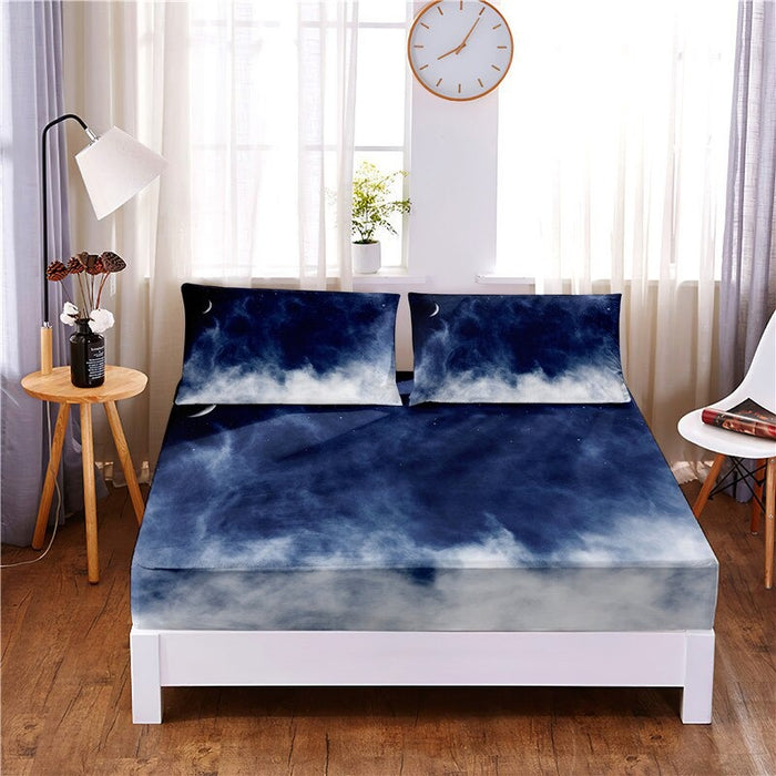 Night Scene Digital Printed 3pc Polyester Bedding Set