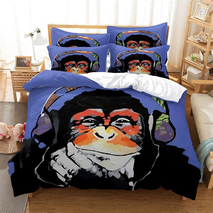 Animated Animals Digital Printed Bedding Set