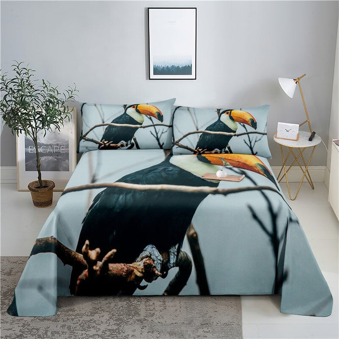 Bird Print Bedding Set