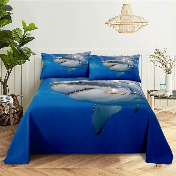 Marine Animals Printed Bedding Set