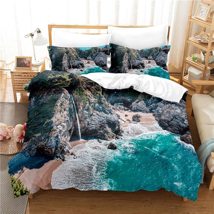 Ocean Scenic Printed Bedding Set