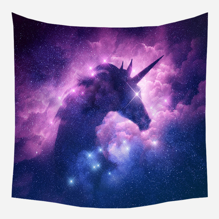 Unicorn Galaxy Tapestry Wall Hanging Tapis Cloth