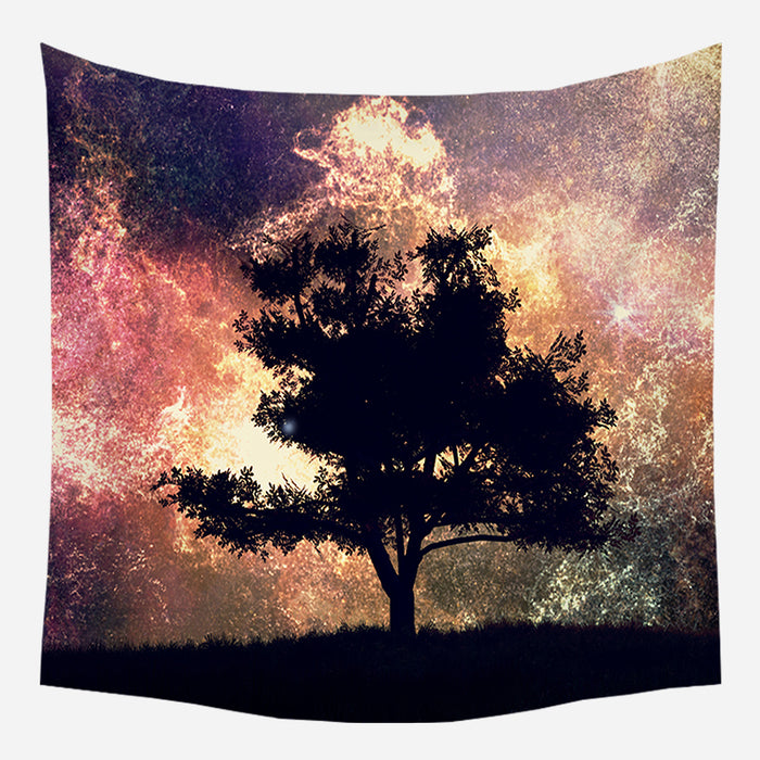 Galaxy Tree Tapestry Wall Hanging Tapis Cloth