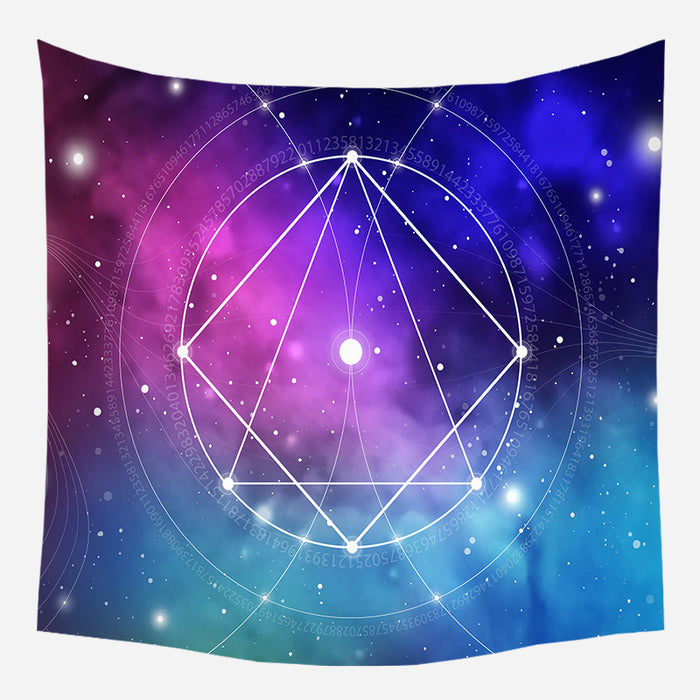 Astrology Star Blue Tapestry Wall Hanging Tapis Cloth