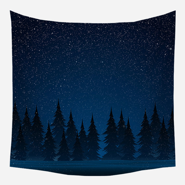Blue Nights Nature Tapestry Wall Hanging Tapis Cloth