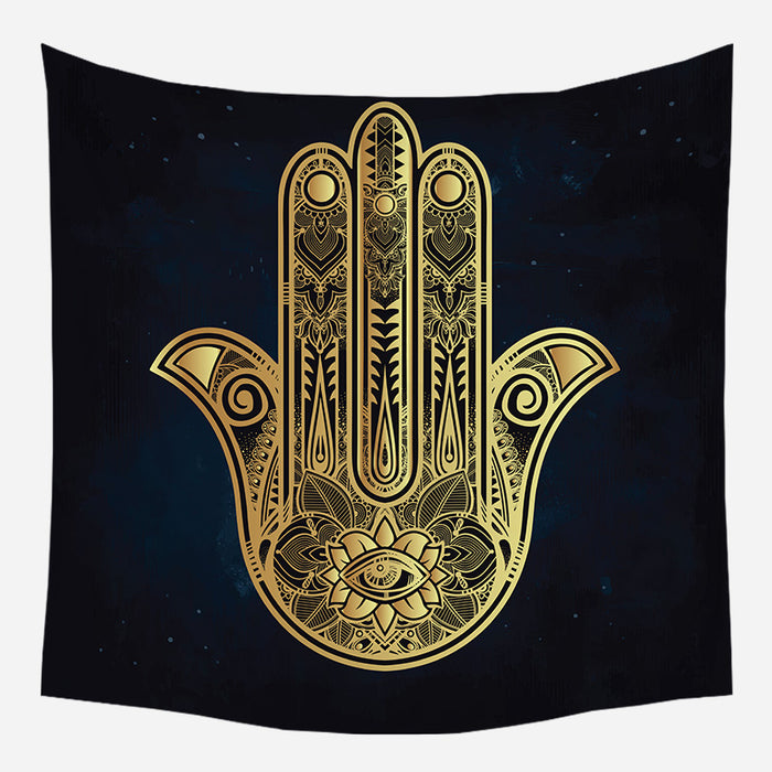 Illuminati Hand Tapestry Wall Hanging Tapis Cloth