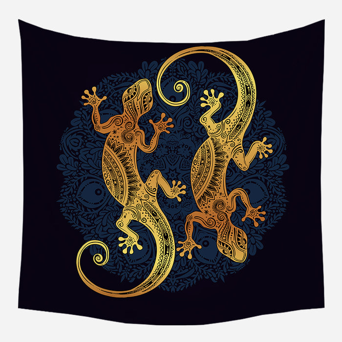 Twin Lizards Tapestry Wall Hanging Tapis Cloth