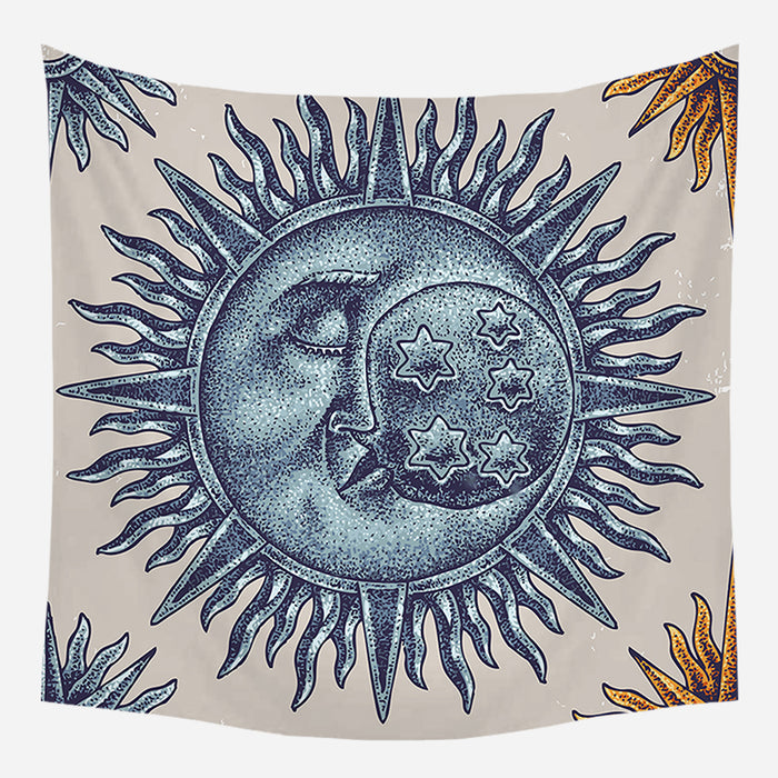 Ancient Sleeping Moon Symbol Tapestry Wall Hanging Cloth