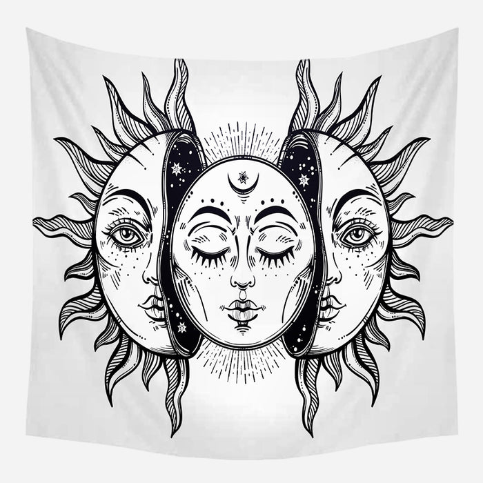 Moon Sleeping In The Sun Tapestry Wall Hanging Tapis Cloth