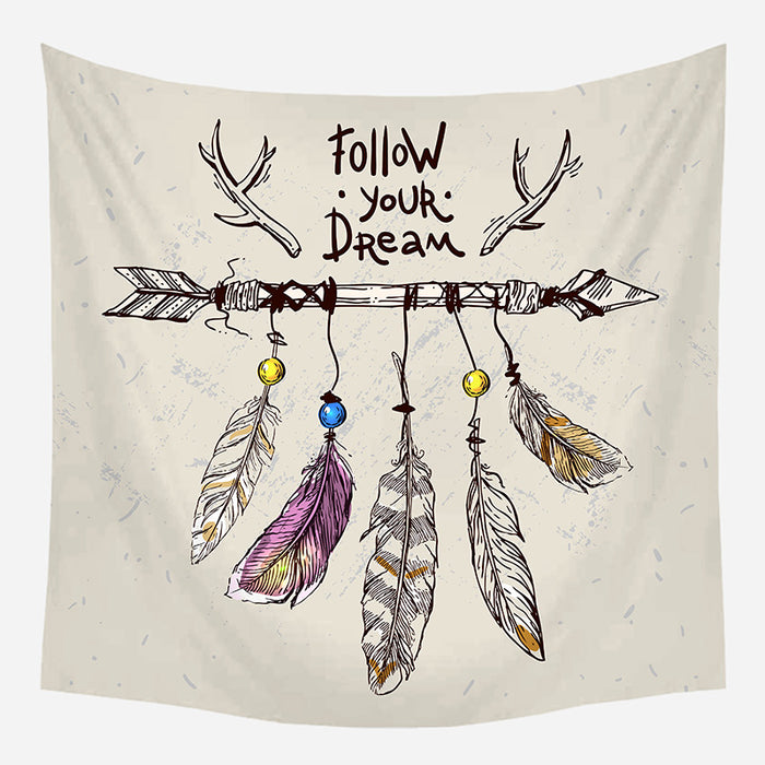 Follow Your Dream Tapestry Wall Hanging Tapis Cloth