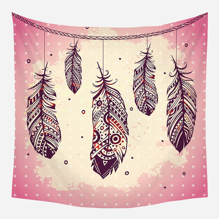 Original Pink Boho Design Tapestry Wall Hanging Tapis Cloth