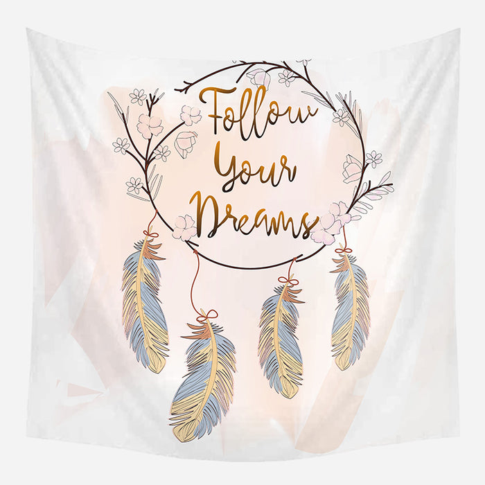 Follow Your Dreams Tapestry Wall Hanging Tapis Cloth