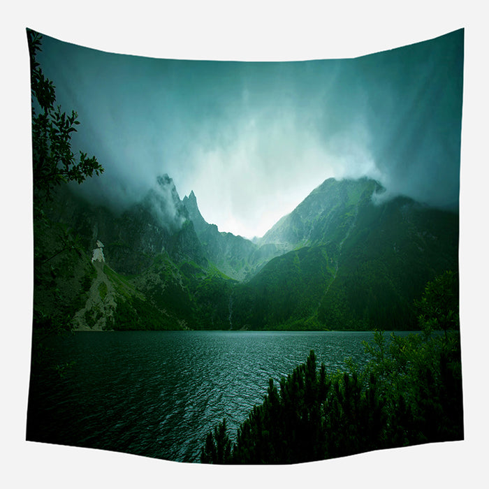 Early Morning Mountain Tapestry Wall Hanging Tapis Cloth
