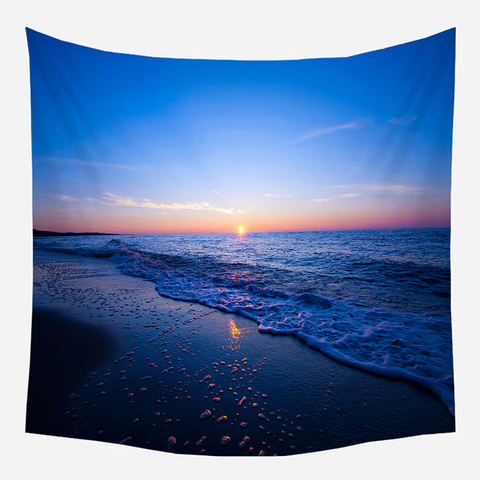Sunset At Beach Tapestry Wall Hanging Tapis Cloth