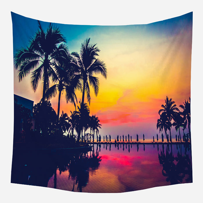 Colorful Sunset Tapestry Wall Hanging Tapis Cloth