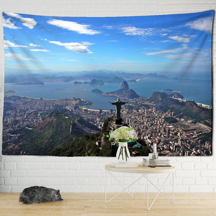 Brazil City View Tapestry Wall Hanging Tapis Cloth