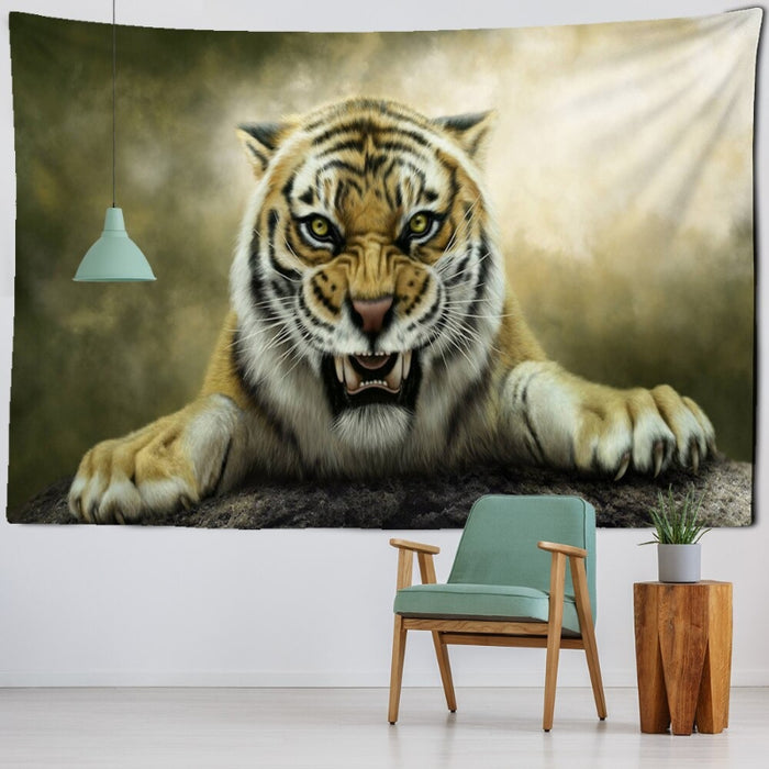 Tiger Tapestry Wall Hanging Tapis Cloth