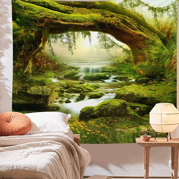 Forest Tapestry Home Decor Landscape Tapestry Living Room Bedroom Decoration Tapestry Magic Tapestry Curtain - Sunlight & Creek