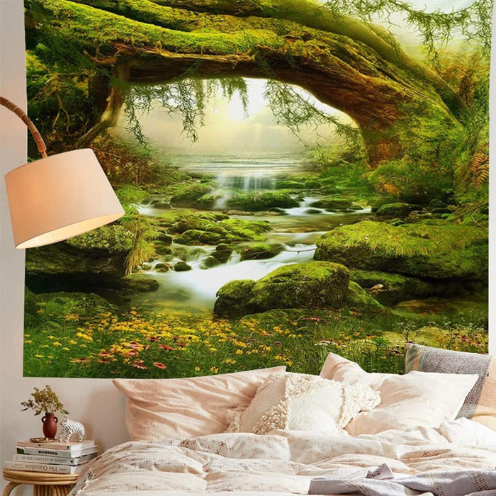 Forest Tapestry Home Decor Landscape Tapestry Living Room Bedroom Decoration Tapestry Magic Tapestry Curtain - Sunlight & Creek