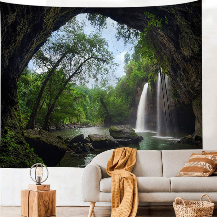 Forest Tapestry Home Decor Landscape Tapestry Living Room Bedroom Decoration Tapestry Magic Tapestry Curtain - Waterfall