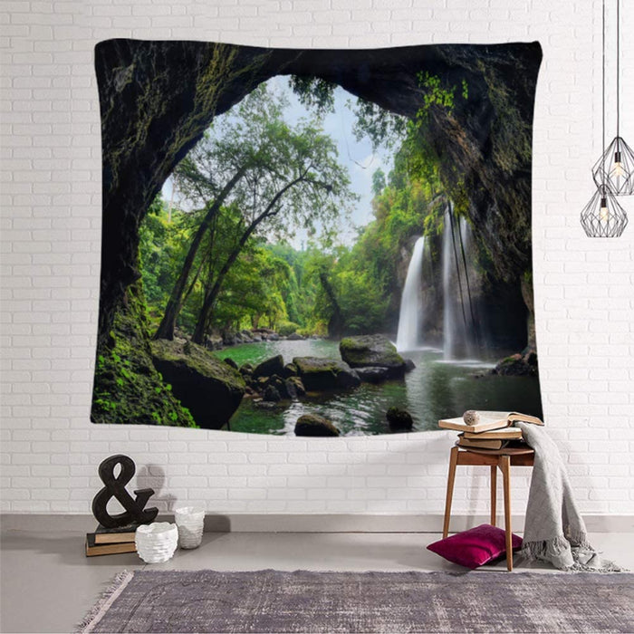 Forest Tapestry Home Decor Landscape Tapestry Living Room Bedroom Decoration Tapestry Magic Tapestry Curtain - Waterfall