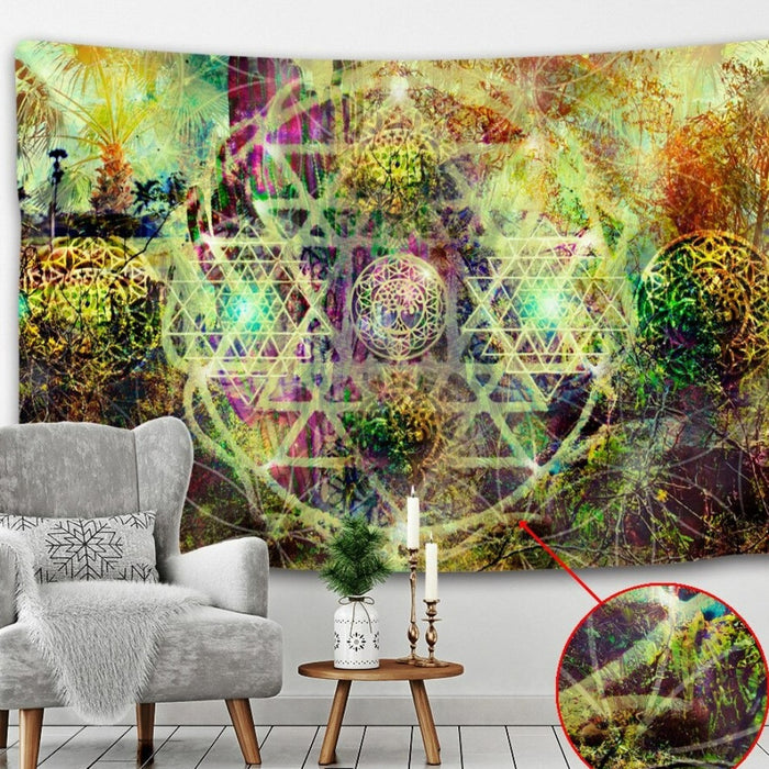 Colorful Mandala Pattern Tapestry Wall Hanging Tapis Cloth