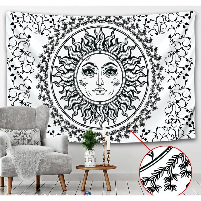 Sun And Moon Art Tapestry Wall Hanging Tapis Cloth