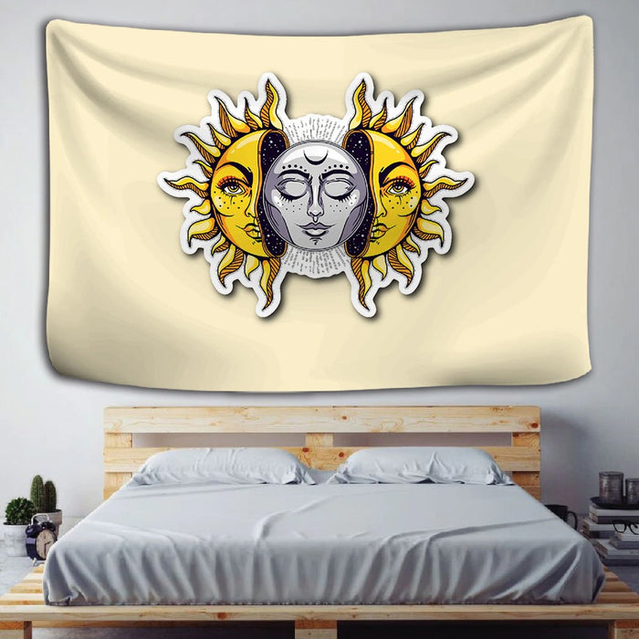 Mandala Sun-Moon Tapestry Wall Hanging Tapis Cloth