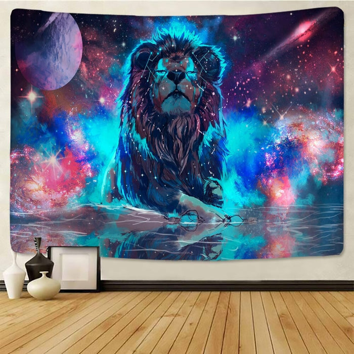 Lion Printed Tapestry Wall Hanging Tapis Cloth