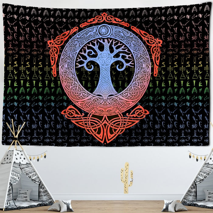 The Vikings Raven Tapestry Wall Hanging Tapis Cloth