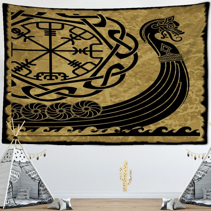 Vikings Tapestry Wall Hanging Tapis Cloth