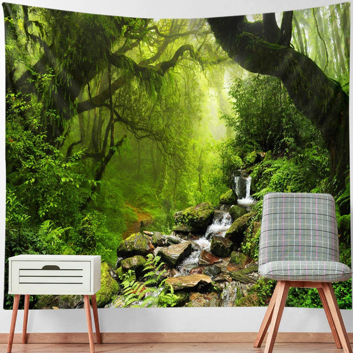Forest Tapestry Home Decor Landscape Tapestry Living Room Bedroom Decoration Tapestry Magic Tapestry Curtain - Green Creek