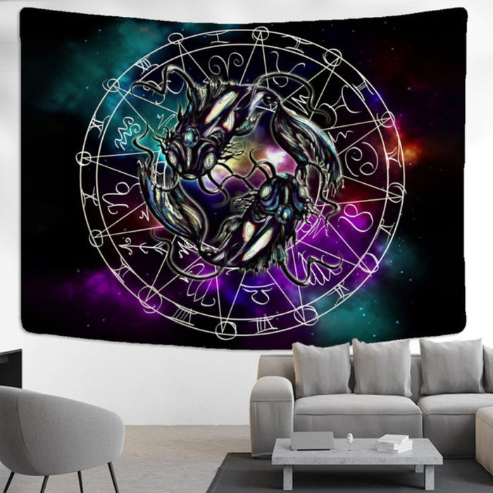 Six Constellation Tapestry Wall Hanging Tapis Cloth