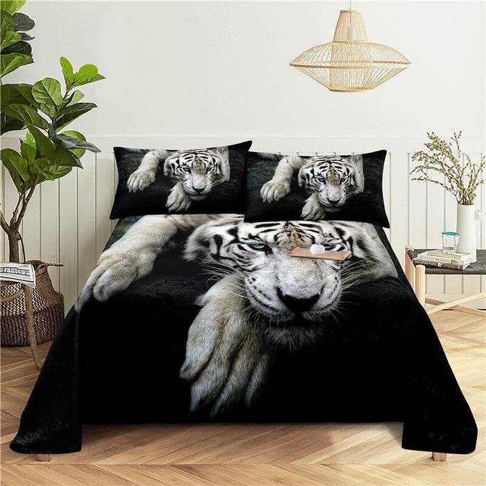 Printed Tiger Bedding Set